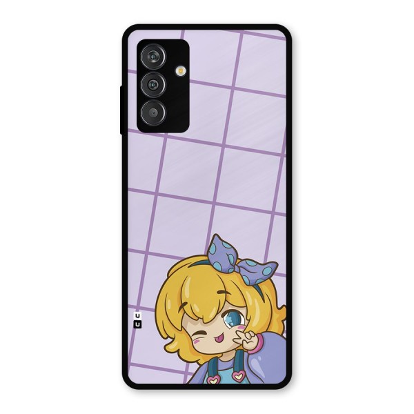 Cute Anime Illustration Metal Back Case for Galaxy M14 5G