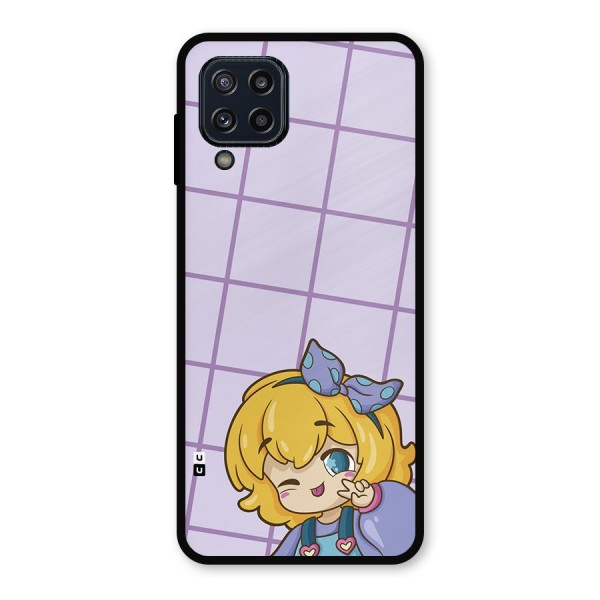 Cute Anime Illustration Metal Back Case for Galaxy M32