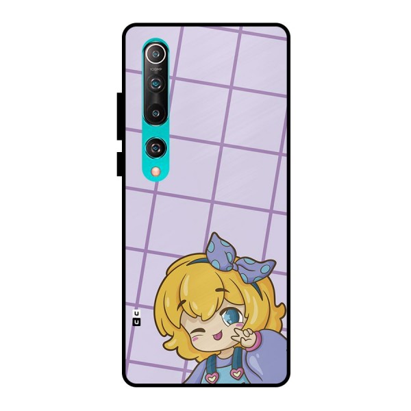 Cute Anime Illustration Metal Back Case for Mi 10