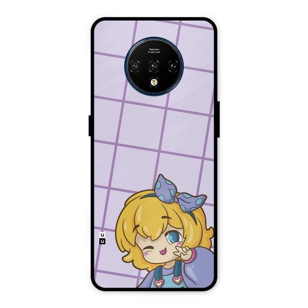 Cute Anime Illustration Metal Back Case for OnePlus 7T