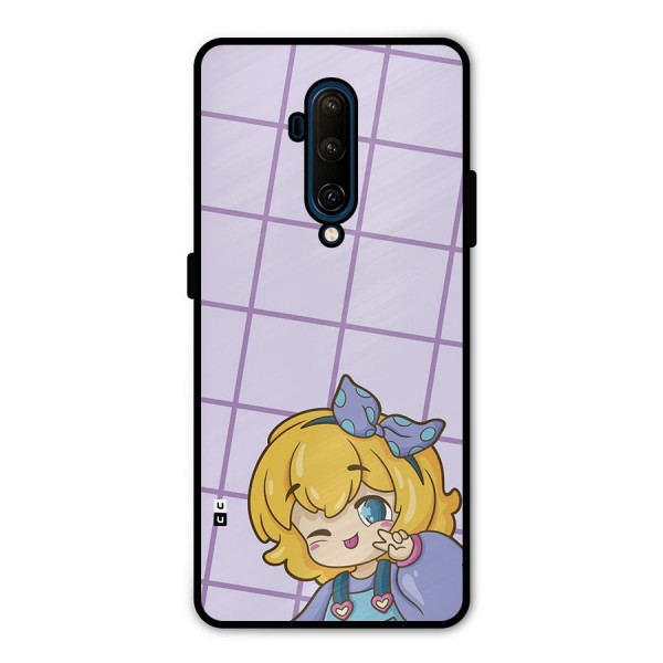 Cute Anime Illustration Metal Back Case for OnePlus 7T Pro