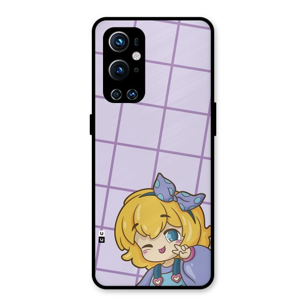 Cute Anime Illustration Metal Back Case for OnePlus 9 Pro