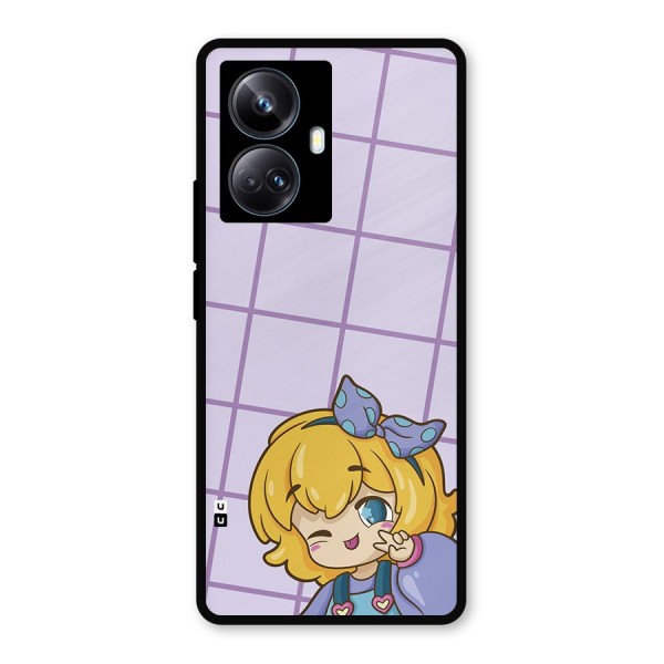 Cute Anime Illustration Metal Back Case for Realme 10 Pro Plus