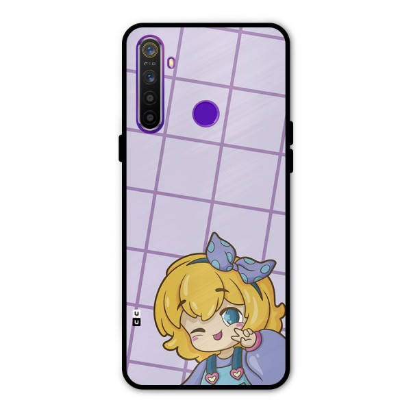 Cute Anime Illustration Metal Back Case for Realme 5i