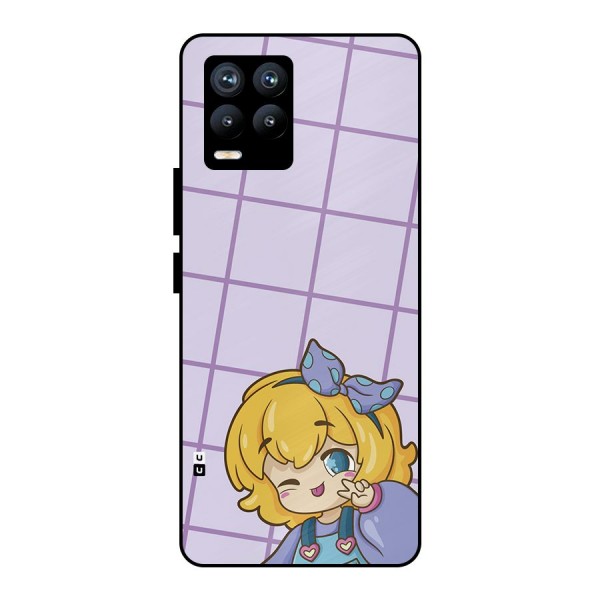 Cute Anime Illustration Metal Back Case for Realme 8