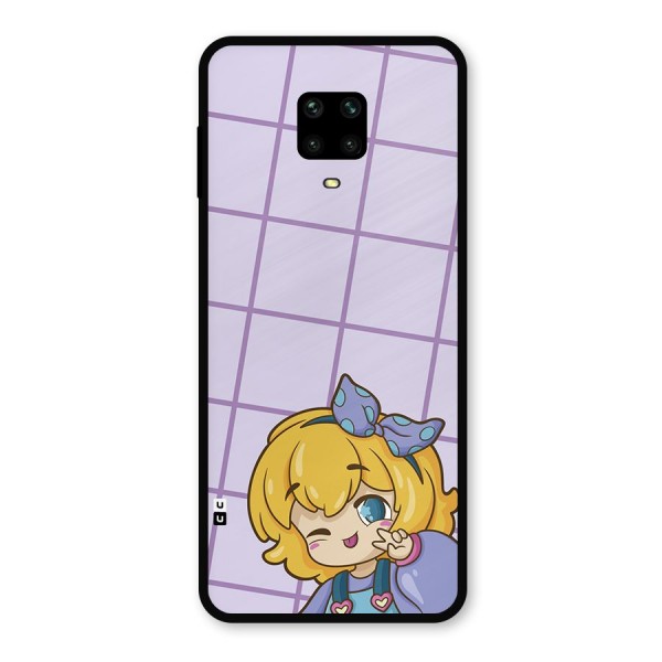 Cute Anime Illustration Metal Back Case for Redmi Note 9 Pro Max