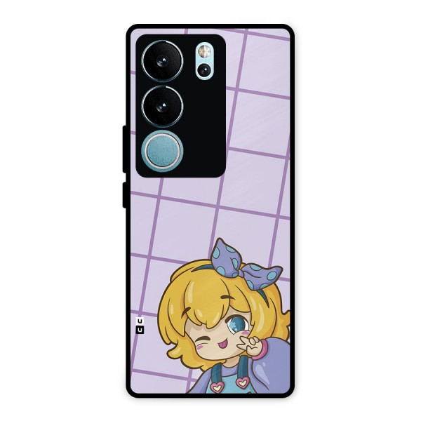 Cute Anime Illustration Metal Back Case for Vivo V29