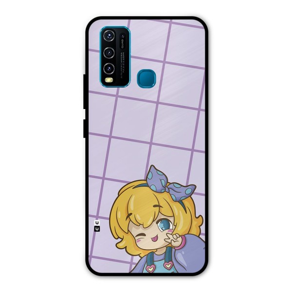 Cute Anime Illustration Metal Back Case for Vivo Y50