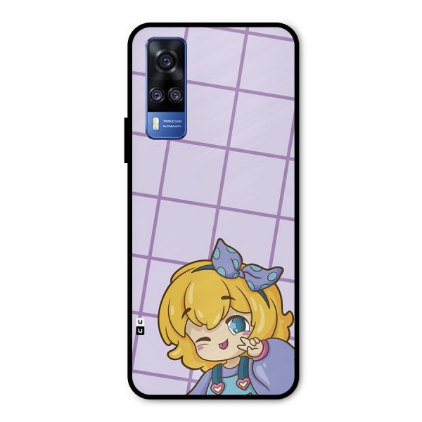 Cute Anime Illustration Metal Back Case for Vivo Y51A