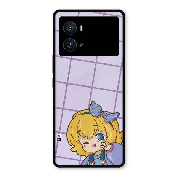 Cute Anime Illustration Metal Back Case for iQOO 9 Pro
