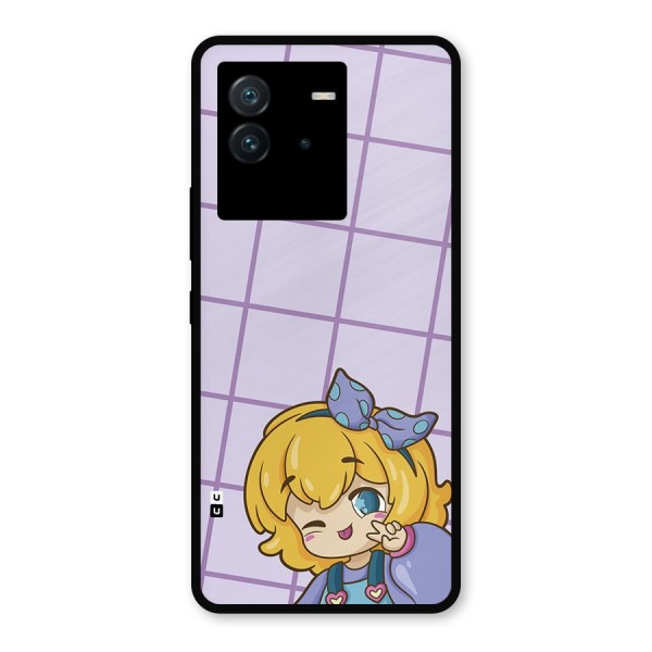 Cute Anime Illustration Metal Back Case for iQOO Neo 6 5G