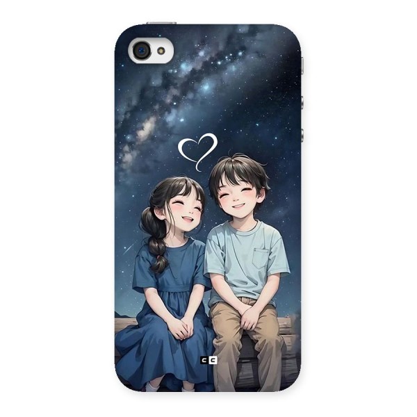 Cute Anime Teens Back Case for iPhone 4 4s