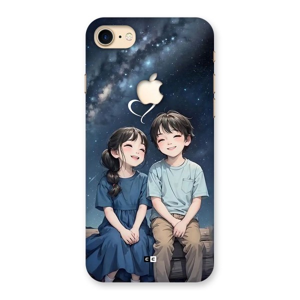 Cute Anime Teens Back Case for iPhone 7 Apple Cut