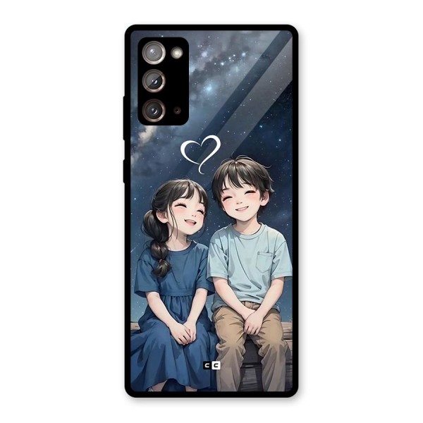 Cute Anime Teens Glass Back Case for Galaxy Note 20