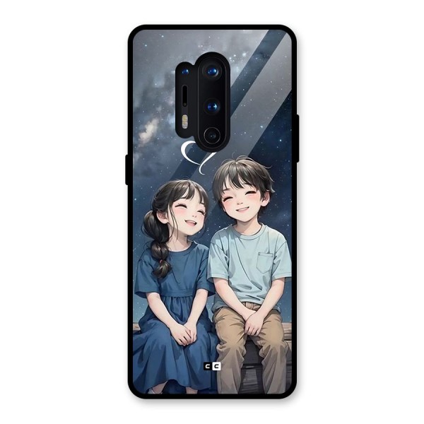 Cute Anime Teens Glass Back Case for OnePlus 8 Pro