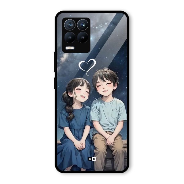 Cute Anime Teens Glass Back Case for Realme 8 Pro