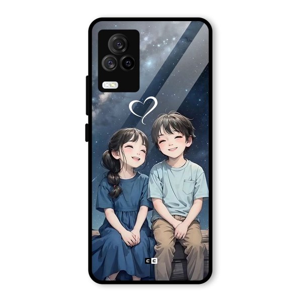 Cute Anime Teens Glass Back Case for Vivo iQOO 7 Legend 5G