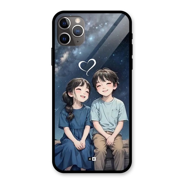 Cute Anime Teens Glass Back Case for iPhone 11 Pro Max