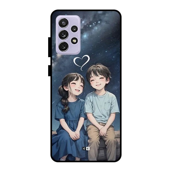 Cute Anime Teens Metal Back Case for Galaxy A72