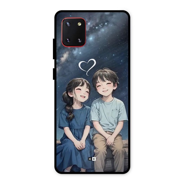 Cute Anime Teens Metal Back Case for Galaxy Note 10 Lite