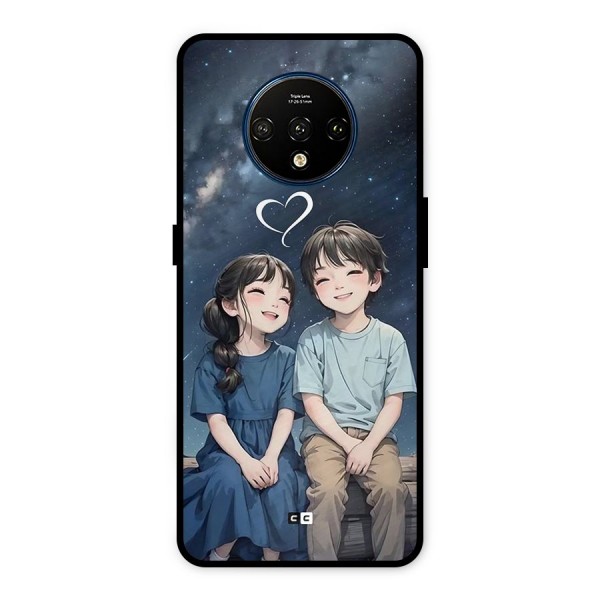 Cute Anime Teens Metal Back Case for OnePlus 7T