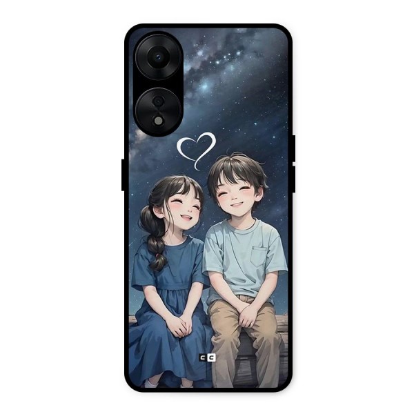 Cute Anime Teens Metal Back Case for Oppo A78 5G