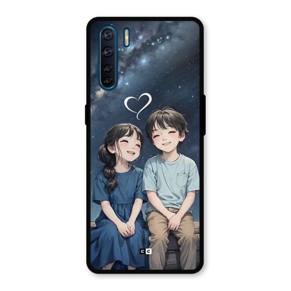 Cute Anime Teens Metal Back Case for Oppo F15