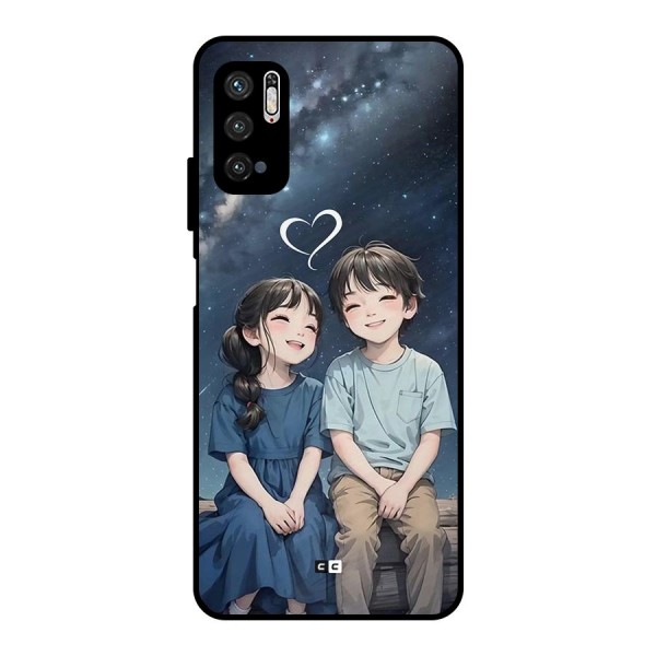 Cute Anime Teens Metal Back Case for Poco M3 Pro 5G