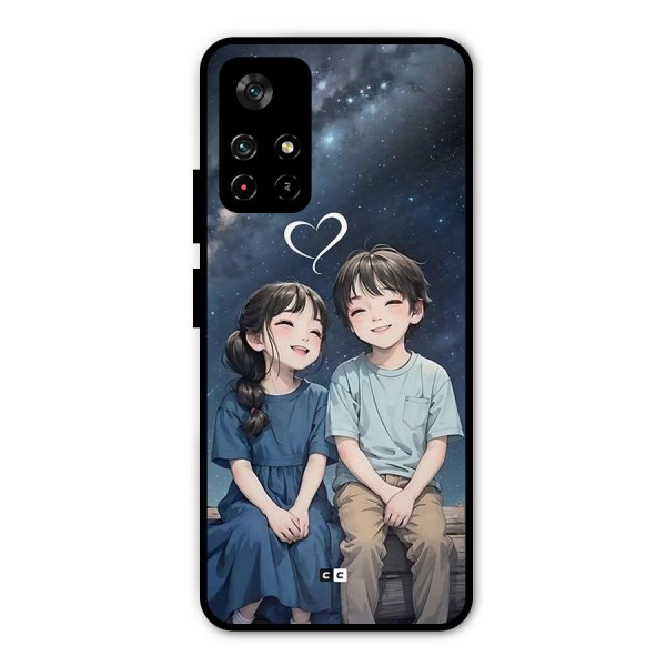 Cute Anime Teens Metal Back Case for Poco M4 Pro 5G