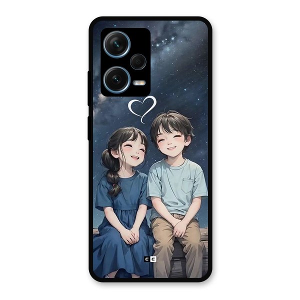 Cute Anime Teens Metal Back Case for Redmi Note 12 Pro Plus 5G