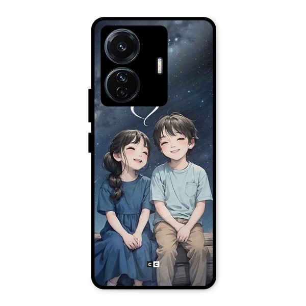 Cute Anime Teens Metal Back Case for Vivo T1 Pro