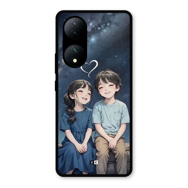 Cute Anime Teens Metal Back Case for Vivo T2