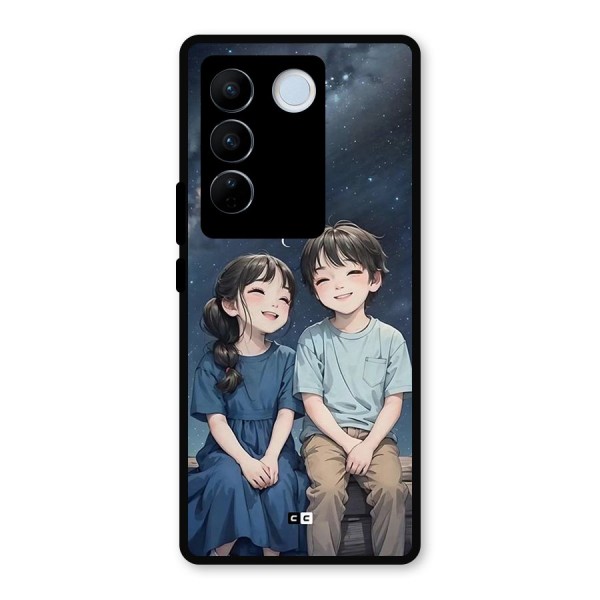 Cute Anime Teens Metal Back Case for Vivo V27