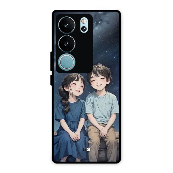 Cute Anime Teens Metal Back Case for Vivo V29