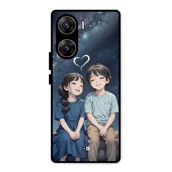 Cute Anime Teens Metal Back Case for Vivo V29e