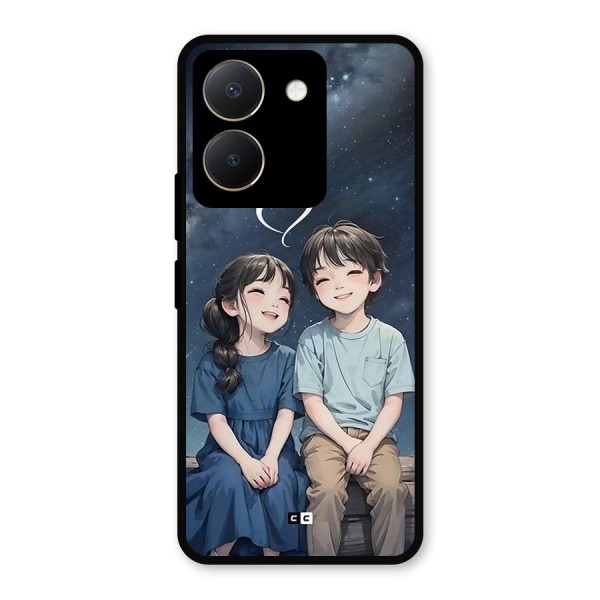 Cute Anime Teens Metal Back Case for Vivo Y36