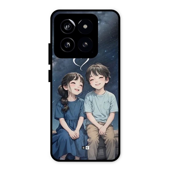 Cute Anime Teens Metal Back Case for Xiaomi 14