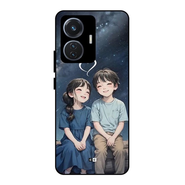 Cute Anime Teens Metal Back Case for iQOO Z6 44W