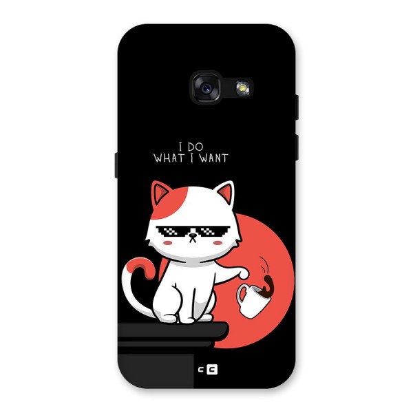 Cute Attitude Cat Back Case for Galaxy A3 (2017)