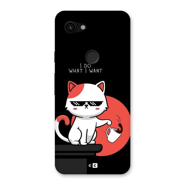 Cute Attitude Cat Back Case for Google Pixel 3a