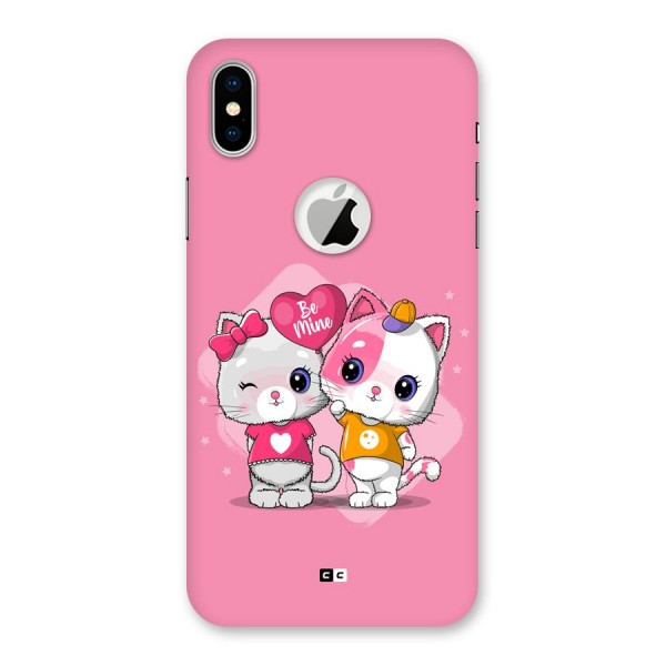 Cute Be Mine Back Case for iPhone X Logo Cut