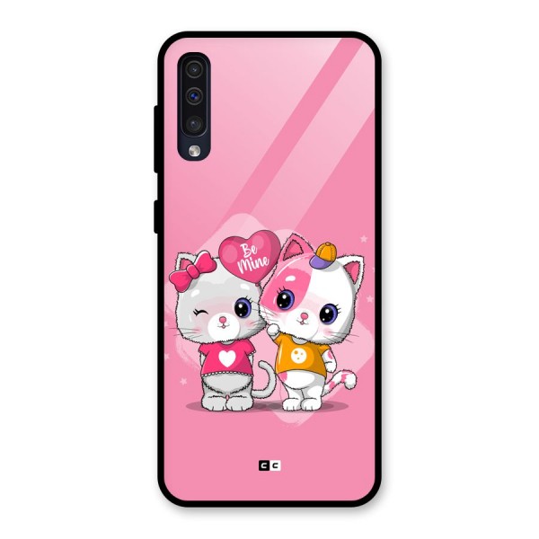 Cute Be Mine Glass Back Case for Galaxy A30s