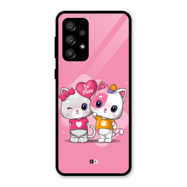 Cute Be Mine Glass Back Case for Galaxy A32