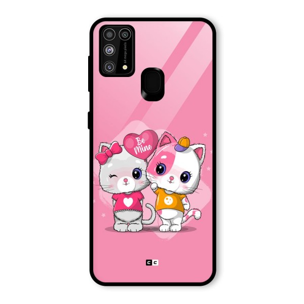 Cute Be Mine Glass Back Case for Galaxy F41