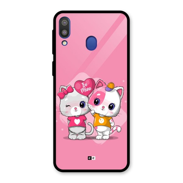 Cute Be Mine Glass Back Case for Galaxy M20