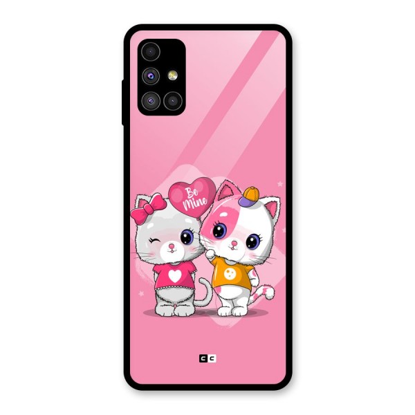 Cute Be Mine Glass Back Case for Galaxy M51