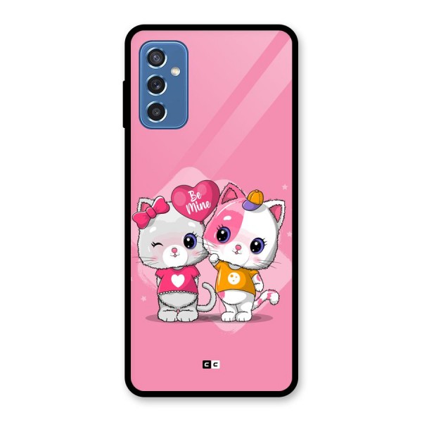 Cute Be Mine Glass Back Case for Galaxy M52 5G