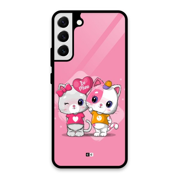 Cute Be Mine Glass Back Case for Galaxy S22 Plus 5G