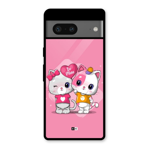 Cute Be Mine Glass Back Case for Google Pixel 7