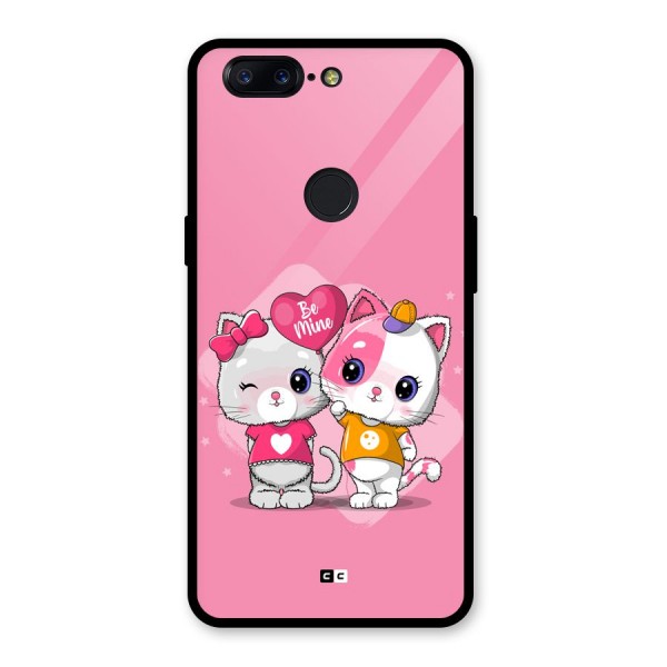Cute Be Mine Glass Back Case for OnePlus 5T